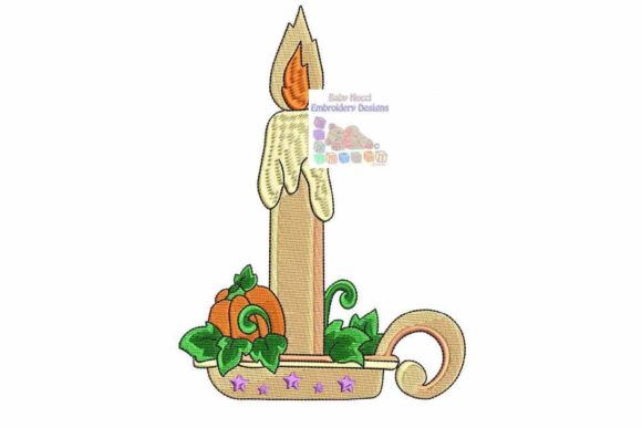 Halloween Candle: A Seasonal Embroidery Design Review