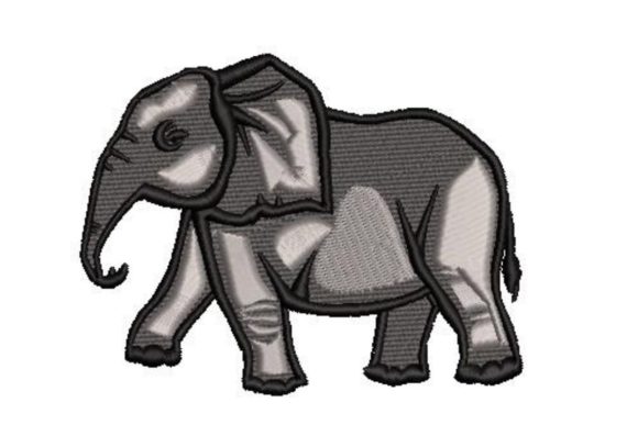 Layered Elephant Embroidery