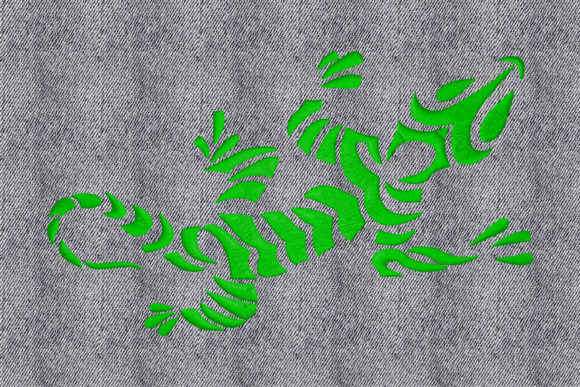 Lizard Embroidery Design Review for Boutique Apparel