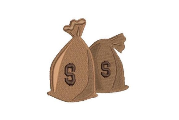 Money Bags Embroidery Design