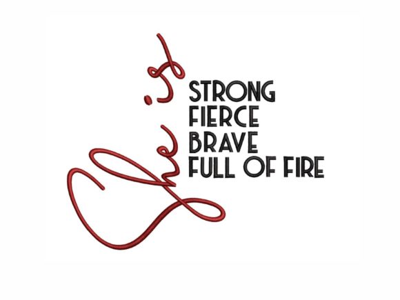 Strong Woman: A Machine Embroidery Design for Meaningful Gifts