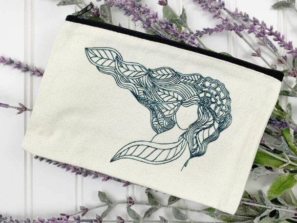 Zentangle Girl Embroidery